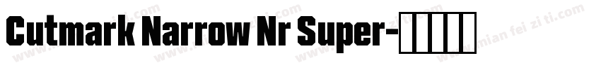 Cutmark Narrow Nr Super字体转换